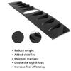YISHUEE 1PC Rear Roof 8 Shark Fin Spoiler Wing ABS Glossy Carbon Look view 2