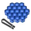 PATIKIL 19mm Wheel Lug Nut Cover Bolt Caps, 20 Pack Universal Car Tire Nut Cover with Tongs for Various Cars Trucks SUV ATV RVs, Blue view 1