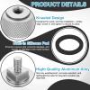 PATIKIL Pipeliner Welding Hood Helmet Fasteners, Aluminum Alloy Headgear Replacement Parts Inside Anti-Slip Rubber Pad with Hole for Hard Hat Accessories, Silver view 4
