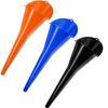 3-Pack Long-Neck Oil Funnels, 11" Multi-Purpose Funnels for Automotive & Motorcycle Use Reusable Funnel for Oil, Gas & Transmission Fluid (Orange&Blue&Black) view 1