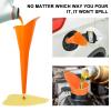 3-Pack Long-Neck Oil Funnels, 11" Multi-Purpose Funnels for Automotive & Motorcycle Use Reusable Funnel for Oil, Gas & Transmission Fluid (Orange&Blue&Black) view 4