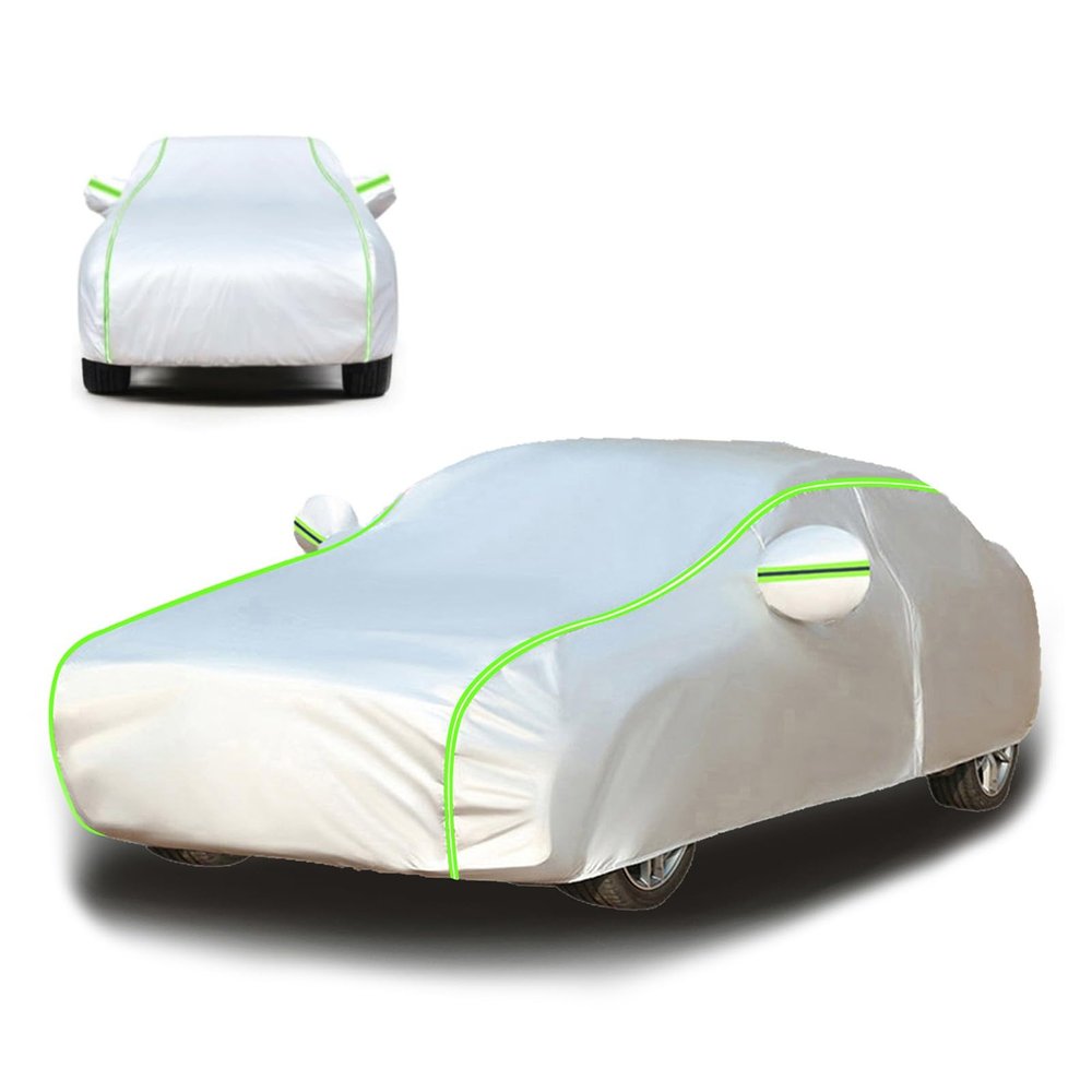 Car Covers for Silverado Crew 6.5'(1998-2024),Car Cover Waterproof All Weather, Snow-Proof,Four Seasons, Long Reflective Strip Design Makes Parking Safer