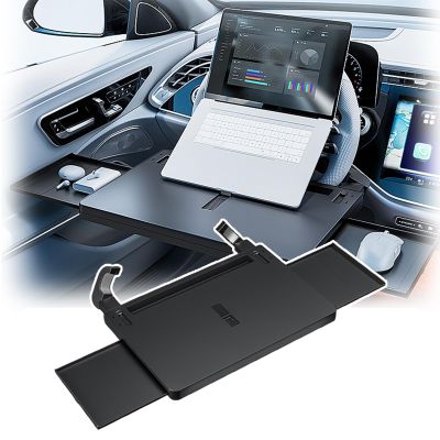 DFRDGFAG Car Steering Wheel Tray Desk for Fiat Doblo Ratico Panorama, Portable Clip-On Car Table | Adjustable Anti-Slip Vehicle Desk for Eating, Laptop, Work