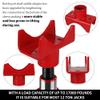 Bottle Jack Adapters, Axle Saddle for 2", 3", 4" Round & 2" Square Tube, Bottle Jack Extension for RV Trailer, Within 1.5" Lifting Platform, Garage, Farm & Ranch (Red) view 4