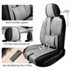 VIUDMEK Front Set Leather Seat Covers for VW Golf SportWagen 2015-2019,Waterproof Full Wrapping Edge Car Seat Covers,Ergonomic Lumbar Support Car Seat Cover,Auto Interior(Black Gray,2PCS) view 2