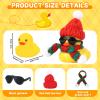 Jyeennar Premium Rubber Duck Ornament with Knit Hat, Sunglasses and Scarf- Squeeze-Squeak Fun, Effortless Setup Dashboard Duck - Duck Car Accessories & Home Decor Gift for Adults view 2