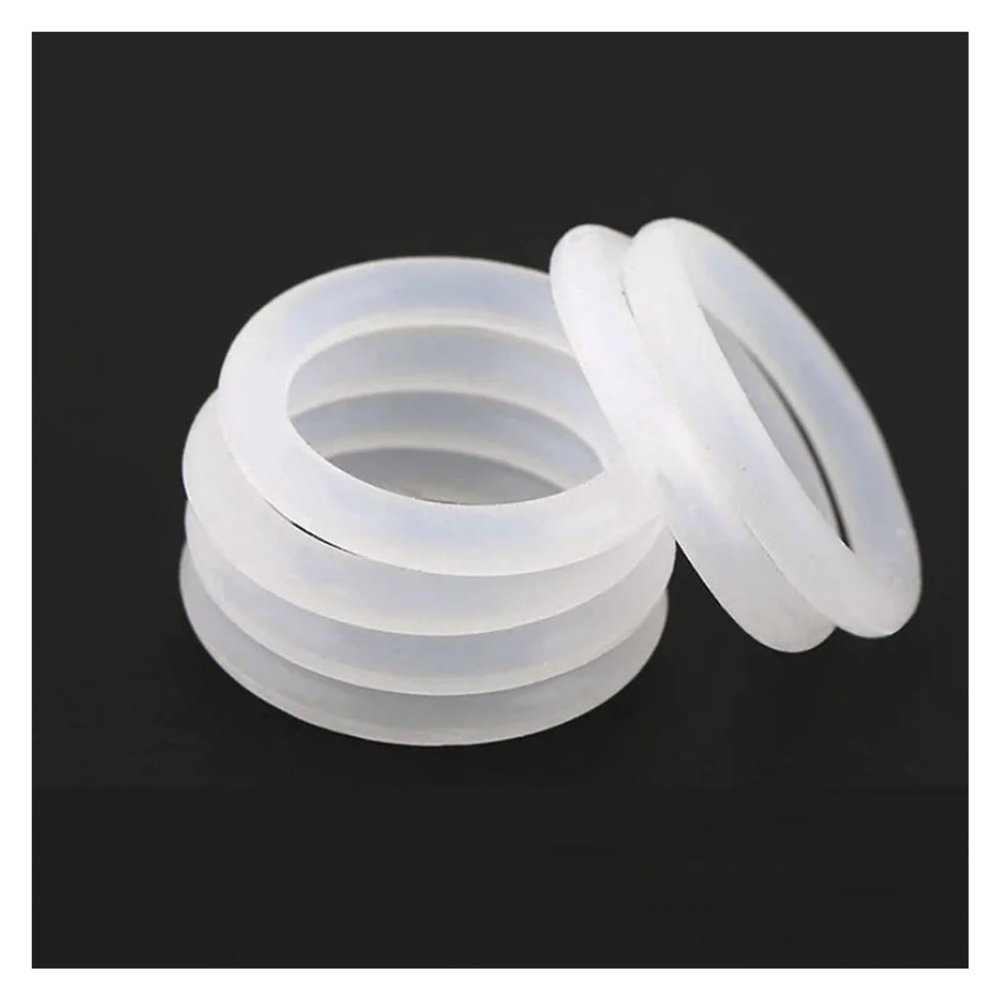XVBILM 10pcs Thickness CS 4mm OD 12~95mm Silicone O Ring Gasket Waterproof Washer Rubber Insulate Round Shape Seal White(OD 20MM_4MM)