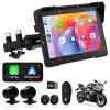 Artman Motorcycle Dash cam Front and Rear, 7'' IPS Touch Screen, Portable Motorcycle Carplay for Apple Carplay and Android Auto GPS Navigation System, TPMS Compatible, IP67 Waterproof & 64G SD Card view 1