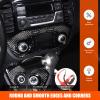 Aotumcer Soft Carbon Fiber Center Console Dash Cover Air Conditioning Button Climate Control Switch Panel Trim Frame Sticker Compatible with Nissan Juke 2011-2019 Accessories view 3