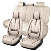 JBRT Custom Fit Seat Covers for Infiniti QX60 2014-2026, Abrasion & Stain-Resistant Leatherette, Soft Breathable Design for Lasting Comfort(5 Seats Standard,Beige Brown) view 1