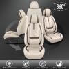 JBRT Custom Fit Seat Covers for Infiniti QX60 2014-2026, Abrasion & Stain-Resistant Leatherette, Soft Breathable Design for Lasting Comfort(5 Seats Standard,Beige Brown) view 2