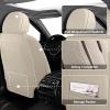 JBRT Custom Fit Seat Covers for Infiniti QX60 2014-2026, Abrasion & Stain-Resistant Leatherette, Soft Breathable Design for Lasting Comfort(5 Seats Standard,Beige Brown) view 3