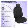 YoRise 2PCS Car Seat Covers, Comfortable Breathable Front Seat Covers, Highly Elastic Automotive Seat Protector Cover Accessories for RV, SUV, Truck, Sedan (Black) view 4