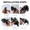 Sbulhia Motorcycle Helmet Lock, Anti-Theft Handlebar Mount Helmet Security Holder Hook with 2 Keys, Aluminum Alloy Helmet Safety Lock for Motorbike Scooter Street Bike Dirt Bike view 4
