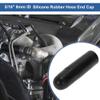 ACROPIX 8mm 4-ply Polyester Silicone Rubber Hose End Cap for Coolant Turbo Bypass Valve Vacuum 5.5mm 60mm Black view 2