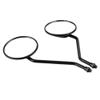 Horett 1 Pair 10MM Thread Universal Motorcycle Black Rounded Side Back Rear View Mirror view 1