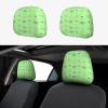 JZDACH Fun and Stylish Car Headrest Covers, Set of 2 Personalized Auto Accessories Aliens Sasquatch Savage Dinosaurs Green view 1