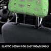 JZDACH Fun and Stylish Car Headrest Covers, Set of 2 Personalized Auto Accessories Aliens Sasquatch Savage Dinosaurs Green view 4