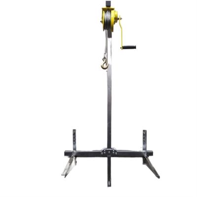 20M Galvanized Manual Winch for Air Conditioner Installation - Folding Self-Locking Crane Lifting Tool - Durable Cable for Outdoor Use -