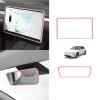 2 in 1 Interior Sets Protector Trim Frame Compatible with Tesla Model Y 3 Highland Juniper 2020-2025 2026 Accessories Screen Edge Trim Rearview Mirror Cover Decorations Center Console Decor (Pink) view 2