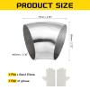 MECCANIXITY 2 Pack 45 Degree Mandrel Bend Elbow with Welding Gloves, 60mm(2-3/8") OD 14 GA/0.08 inch Thickness 304 Stainless Steel 45Exhaust Elbow for Exhaust System, Stair Handrail HVAC view 2
