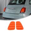 Tumukiw Tail Light Lamp Cover Trim Compatible with Fiat 500 2016-2024 Tail Light Panel Protection Cover Trim Decoration Accessories (Orange) view 1