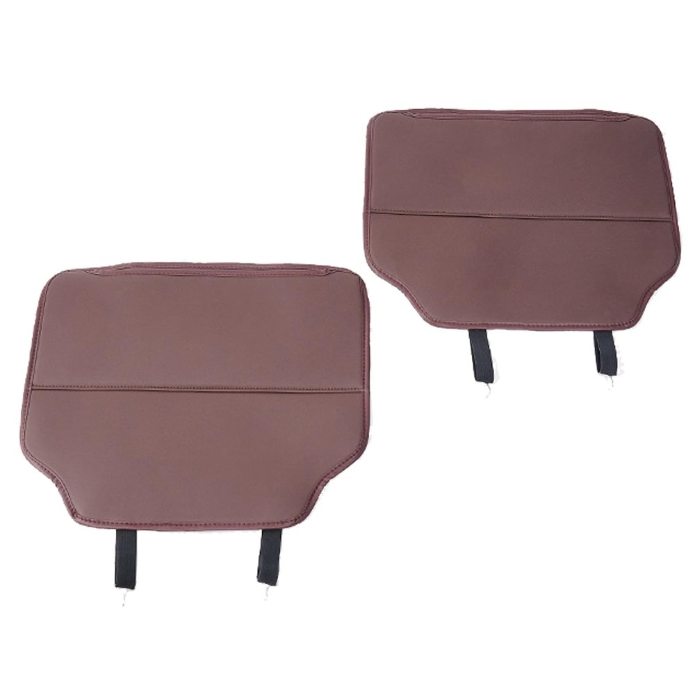 BAWPMAQY 2-Pack Car Seat Kick Mat Protectors for Toyota Tacoma 2023-2024, Leather Seat Back Anti-Kick Pad Universal, Waterproof Anti-Scratch for Most SUVs Minivans, C/Brown