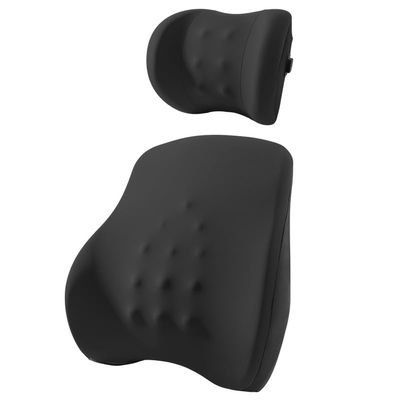 PURISUN car Lumbar PillowHeat up Vibration Massage Neck PillowLumbar Support Pillow for Office ChairLumbar Support Pillow for ReclinerSuitable for Driving, Home, Office Black