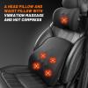PURISUN car Lumbar PillowHeat up Vibration Massage Neck PillowLumbar Support Pillow for Office ChairLumbar Support Pillow for ReclinerSuitable for Driving, Home, Office Black view 2