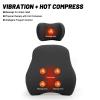 PURISUN car Lumbar PillowHeat up Vibration Massage Neck PillowLumbar Support Pillow for Office ChairLumbar Support Pillow for ReclinerSuitable for Driving, Home, Office Black view 3