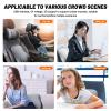 PURISUN car Lumbar PillowHeat up Vibration Massage Neck PillowLumbar Support Pillow for Office ChairLumbar Support Pillow for ReclinerSuitable for Driving, Home, Office Black view 4