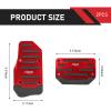 Zigeiya 2 PCS Car Non-slip Pedal Pads Set, Alloy Brake Pedal Protectors, Accelerator Foot Pad Covers, Universal for Most Cars SUVs Trucks (Red) view 2