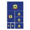 Vermont State Flag Sticker Premium Vinyl Decal with UV Ink Good for Travel, Classroom Learning, Educational Decor, Souvenirs, and Gifts 12x8 Inch Sheet of 7 Flags in Different Sizes view 1