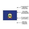 Vermont State Flag Sticker Premium Vinyl Decal with UV Ink Good for Travel, Classroom Learning, Educational Decor, Souvenirs, and Gifts 12x8 Inch Sheet of 7 Flags in Different Sizes view 3
