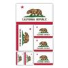 California State Flag Sticker Premium Vinyl Decal with UV Ink Good for Travel, Classroom Learning, Educational Decor, Souvenirs, and Gifts 12x8 Inch Sheet of 7 Flags in Different Sizes view 1