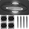 8pcs Car Door Handle Scratch Protector for Nissan Rogue 2014-2020 2021-2025, Reflective Door Handle Cup Stickers Paint Guard Protective Films,White view 1