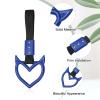 PATIKIL 2 Pcs Evil Heart Shaped Car Handle Straps, Car Hanging Accessories Bumper Warning Ring Drift Charm for Auto Bus Decor Interior Exterior Decoration, Blue (Black Strap) view 3