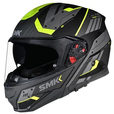 SMK Helmets Gullwing V2 Tekker Modular Motorcycle Helmet (Hi-Vis - Small)
