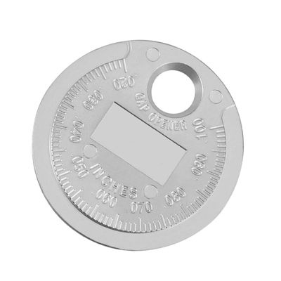 HAKIDZEL Engine Spark Plug Gap Gauge Zinc Alloy Coin Type Sparkplug Caliper High-Precision Ignition Tool Compact Lightweight for Car Engine Gap Measurement
