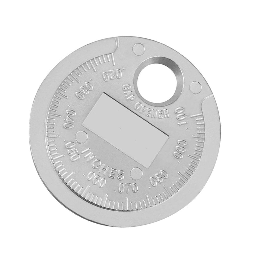 HAKIDZEL Engine Spark Plug Gap Gauge Zinc Alloy Coin Type Sparkplug Caliper High-Precision Ignition Tool Compact Lightweight for Car Engine Gap Measurement