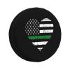 Love Green Thin Line American Flag Spare Tire Cover Trailer Tire Covers for Truck SUV Camper Vehicle Wheel Cover Waterproof Sun Dust Protection view 1