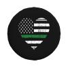 Love Green Thin Line American Flag Spare Tire Cover Trailer Tire Covers for Truck SUV Camper Vehicle Wheel Cover Waterproof Sun Dust Protection view 2