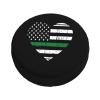 Love Green Thin Line American Flag Spare Tire Cover Trailer Tire Covers for Truck SUV Camper Vehicle Wheel Cover Waterproof Sun Dust Protection view 4