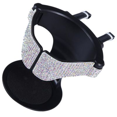Mikinona Rhinestone Air Outlet Cup Holder for Car Non-Skid Vent Adapter Secure Drink Holder for Water Bottles and Canned Beverages Stylish Vehicle Mounted Beverage Accessory