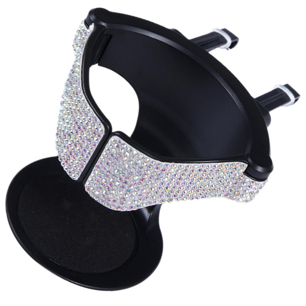 Mikinona Rhinestone Air Outlet Cup Holder for Car Non-Skid Vent Adapter Secure Drink Holder for Water Bottles and Canned Beverages Stylish Vehicle Mounted Beverage Accessory