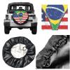 Heart America Flag and Brazil Flag Spare Tire Cover for Rv Trailer Waterproof Dust-Proof Universal Wheel Tire Protectors Fits Tire for Travel Trailer Camper Jeep Truck Car SUV 16 Inch view 4