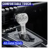 YoRise Car Round Ball Shift Knob, Aluminum Alloy Gear Shifter Knobs with 3 Adapters & 5/6 Speed Stickers, Car Stick Shift Knob Replacement Fit Most Manual Automatic Cars (Silver) view 3
