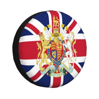 Flag of The United Kingdom Spare Tire Cover Trailer Tire Covers for Truck SUV Camper Vehicle Wheel Cover Waterproof Sun Dust Protection