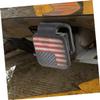 BUGUUYO 2pcs Trailer Hitch Covers Truck Tow Cap Car Hitch Protector Dustproof Trailer Tow Protector Caps with Flag Design in Crimson and Ebony for SUV Pickup view 4