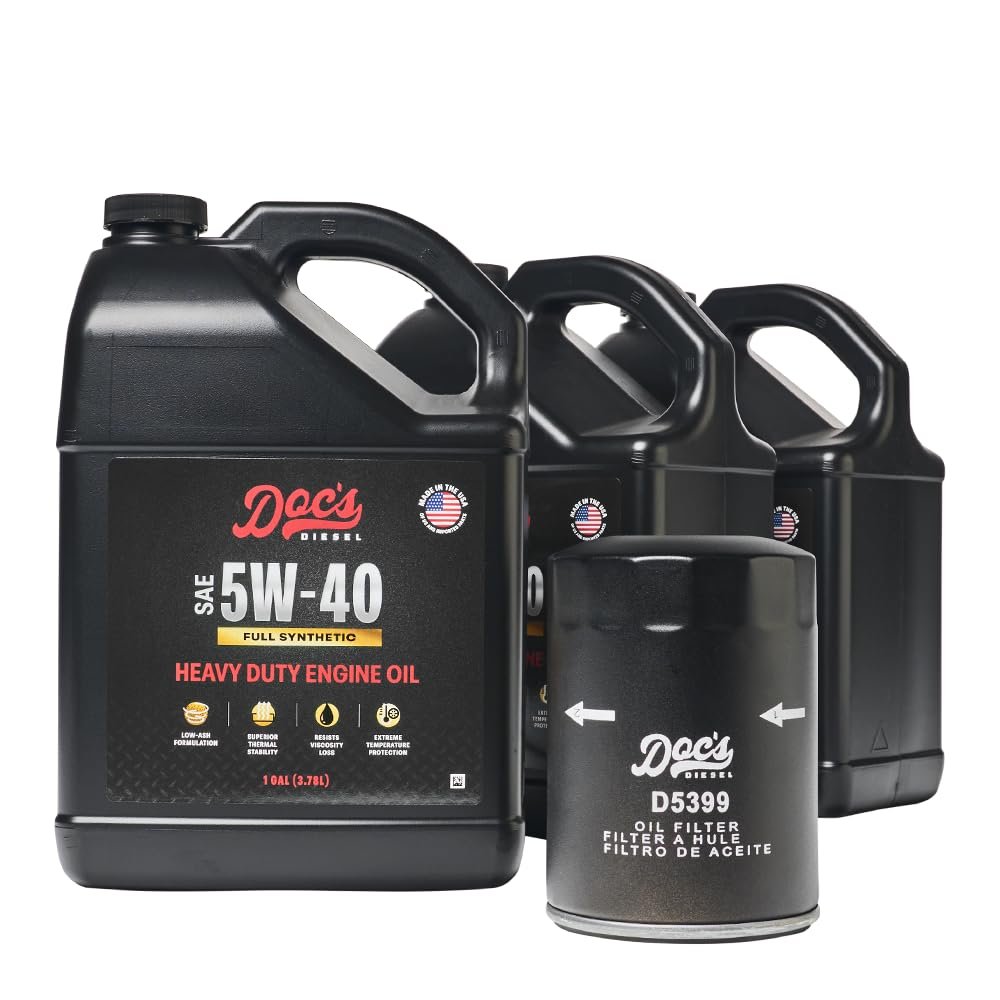 Doc's Diesel 6.6L Duramax Oil Change Kit for Chevrolet and GMC 2500HD, 3500HD 2001-2019, 5W-40 Full Synthetic Engine Oil | 3-Gallon